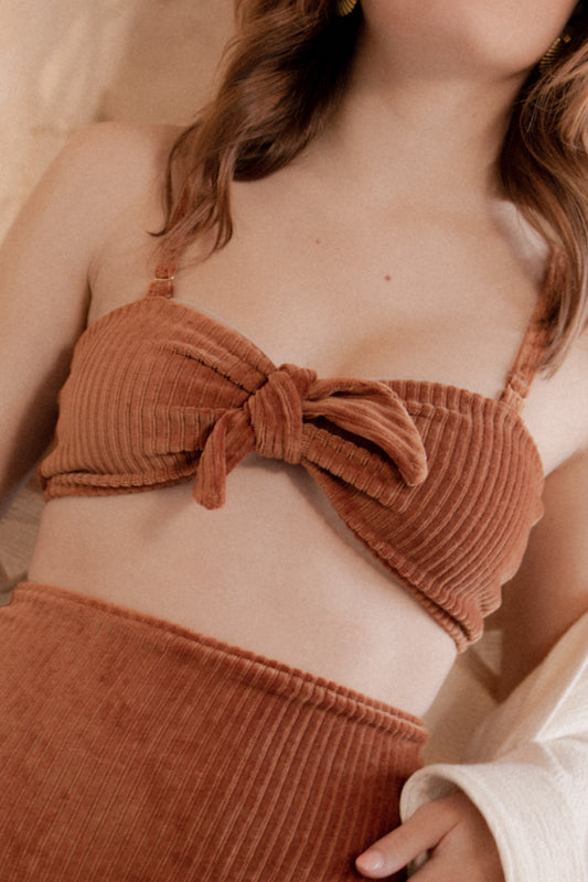 Top GAIA, velours ROUILLE